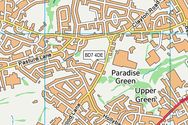 BD7 4DE map - OS VectorMap District (Ordnance Survey)