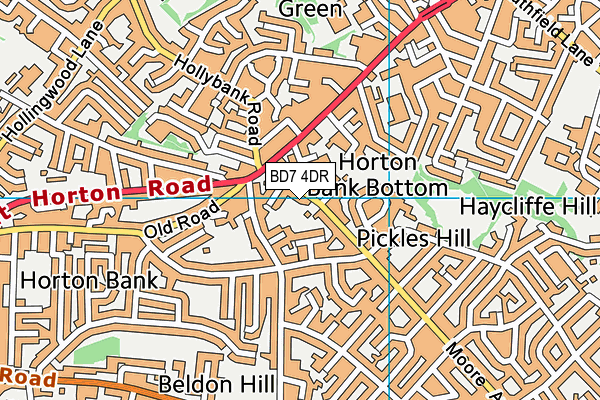 BD7 4DR map - OS VectorMap District (Ordnance Survey)