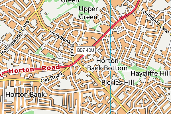 BD7 4DU map - OS VectorMap District (Ordnance Survey)