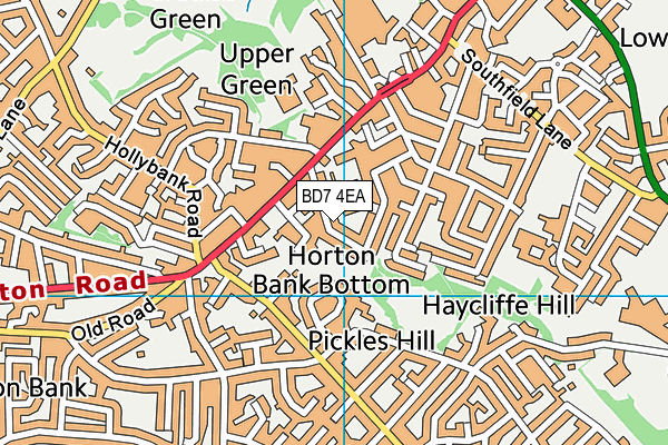 BD7 4EA map - OS VectorMap District (Ordnance Survey)