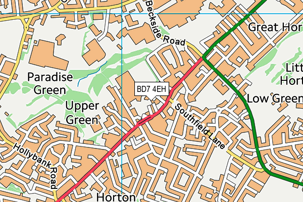 BD7 4EH map - OS VectorMap District (Ordnance Survey)