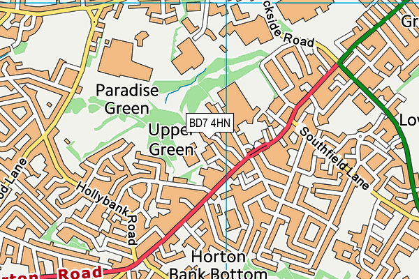 BD7 4HN map - OS VectorMap District (Ordnance Survey)