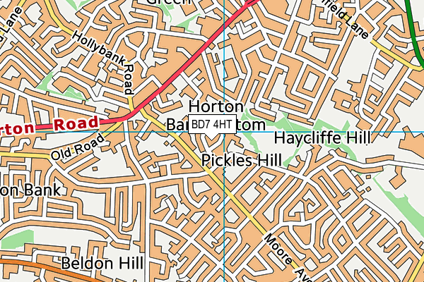 BD7 4HT map - OS VectorMap District (Ordnance Survey)