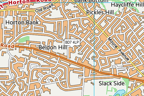 BD7 4LP map - OS VectorMap District (Ordnance Survey)