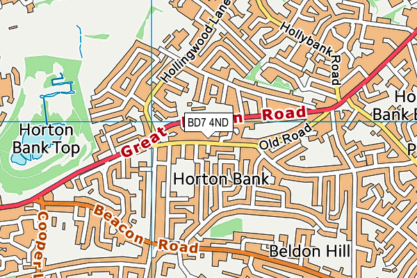 BD7 4ND map - OS VectorMap District (Ordnance Survey)