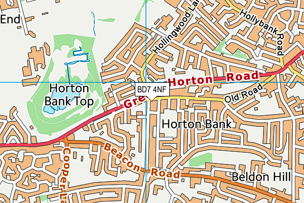 BD7 4NF map - OS VectorMap District (Ordnance Survey)