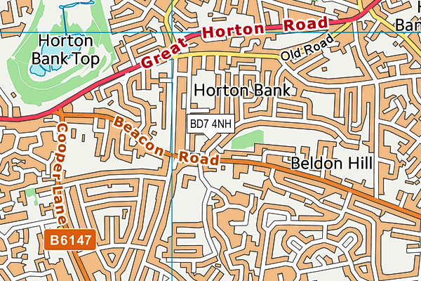 BD7 4NH map - OS VectorMap District (Ordnance Survey)