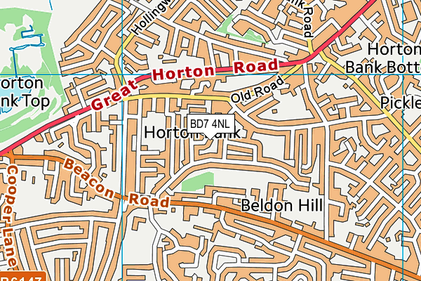 BD7 4NL map - OS VectorMap District (Ordnance Survey)