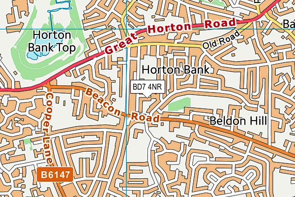 BD7 4NR map - OS VectorMap District (Ordnance Survey)