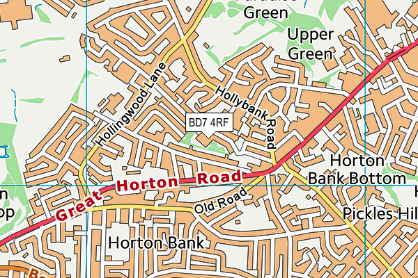 BD7 4RF map - OS VectorMap District (Ordnance Survey)