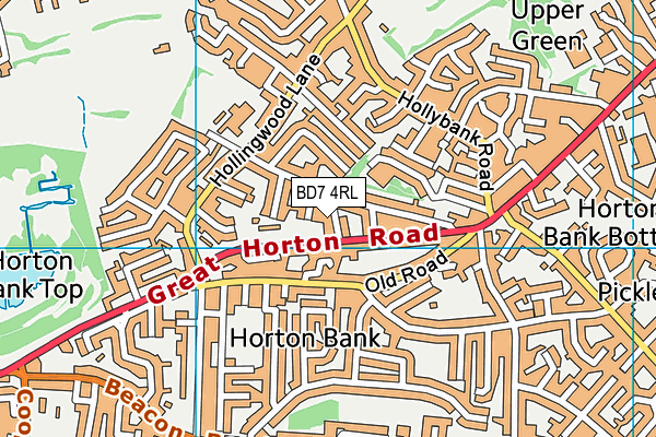 BD7 4RL map - OS VectorMap District (Ordnance Survey)