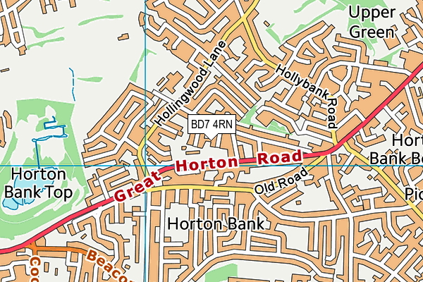 BD7 4RN map - OS VectorMap District (Ordnance Survey)