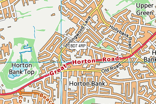 BD7 4RP map - OS VectorMap District (Ordnance Survey)