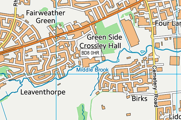 5 Alive Soccer Centre Ltd map (BD8 0HR) - OS VectorMap District (Ordnance Survey)