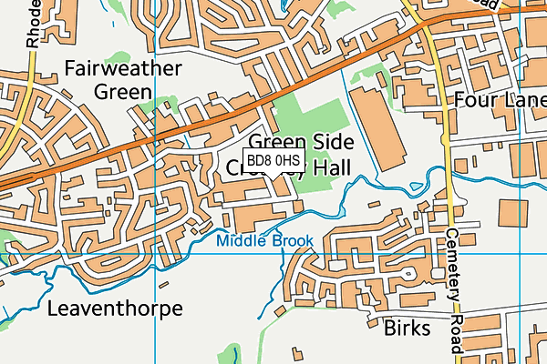 Munby Street Recreation Ground map (BD8 0HS) - OS VectorMap District (Ordnance Survey)