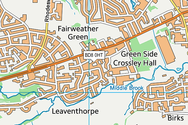 BD8 0HT map - OS VectorMap District (Ordnance Survey)