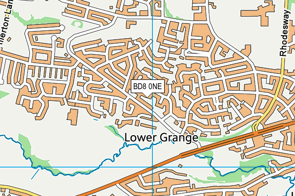 BD8 0NE map - OS VectorMap District (Ordnance Survey)