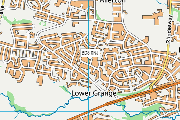 BD8 0NJ map - OS VectorMap District (Ordnance Survey)