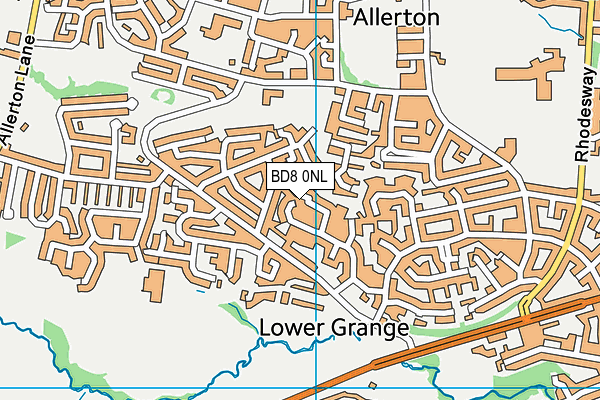 BD8 0NL map - OS VectorMap District (Ordnance Survey)