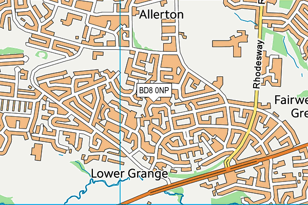 BD8 0NP map - OS VectorMap District (Ordnance Survey)