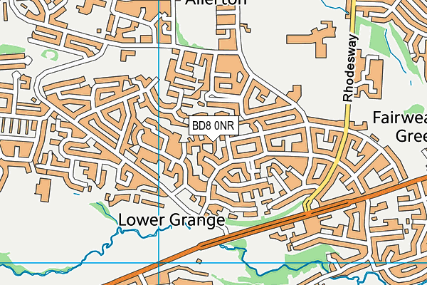 BD8 0NR map - OS VectorMap District (Ordnance Survey)