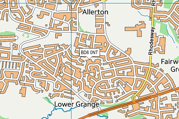 BD8 0NT map - OS VectorMap District (Ordnance Survey)