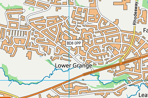 BD8 0PP map - OS VectorMap District (Ordnance Survey)