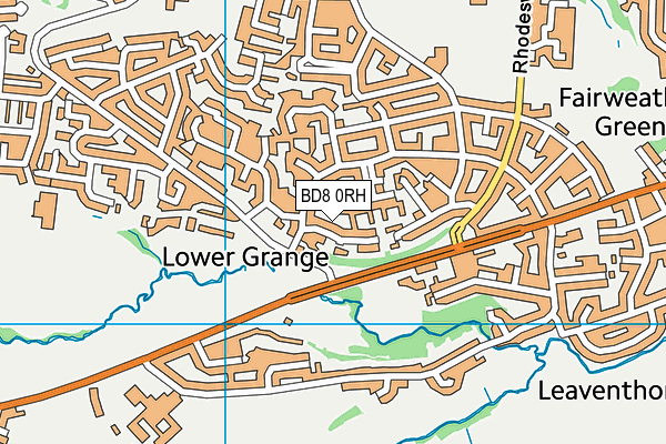 BD8 0RH map - OS VectorMap District (Ordnance Survey)