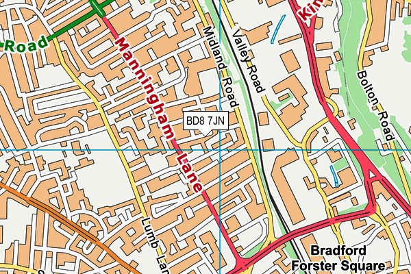Beap Community Centre map (BD8 7JN) - OS VectorMap District (Ordnance Survey)