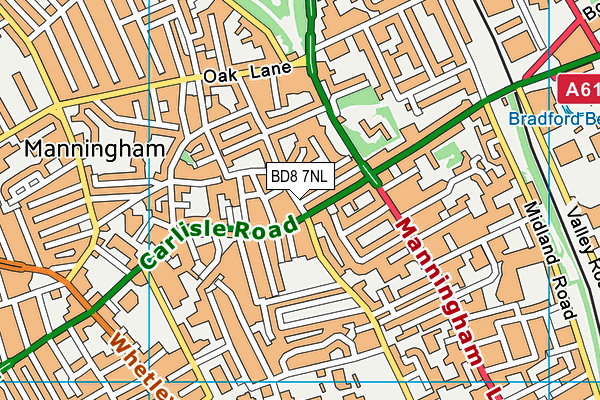 BD8 7NL map - OS VectorMap District (Ordnance Survey)