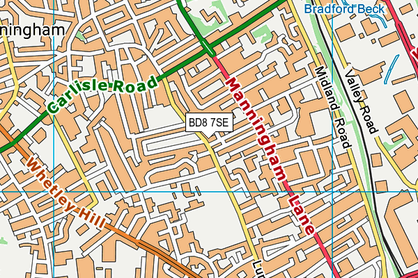 BD8 7SE map - OS VectorMap District (Ordnance Survey)