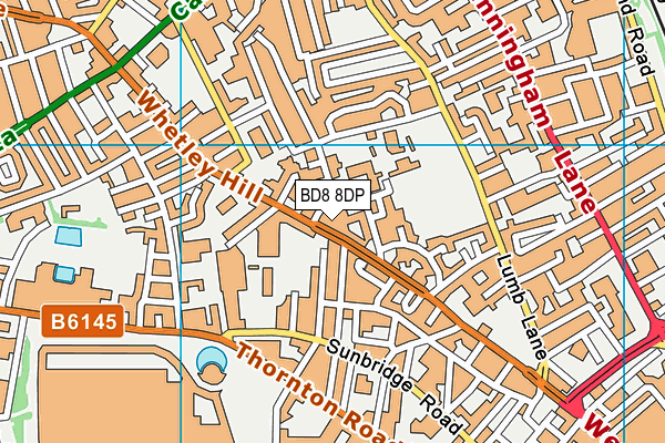 BD8 8DP map - OS VectorMap District (Ordnance Survey)