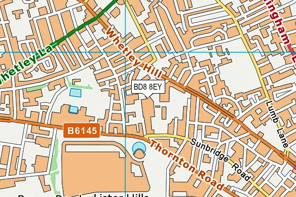 BD8 8EY map - OS VectorMap District (Ordnance Survey)