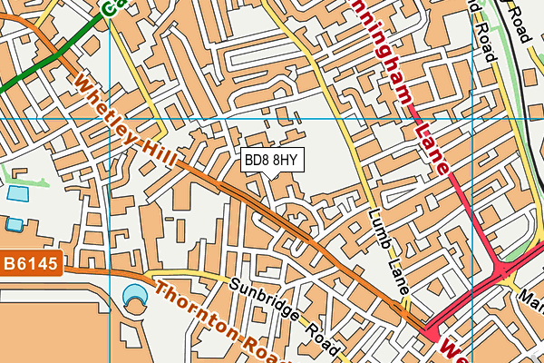 Dixons Manningham Academy map (BD8 8HY) - OS VectorMap District (Ordnance Survey)