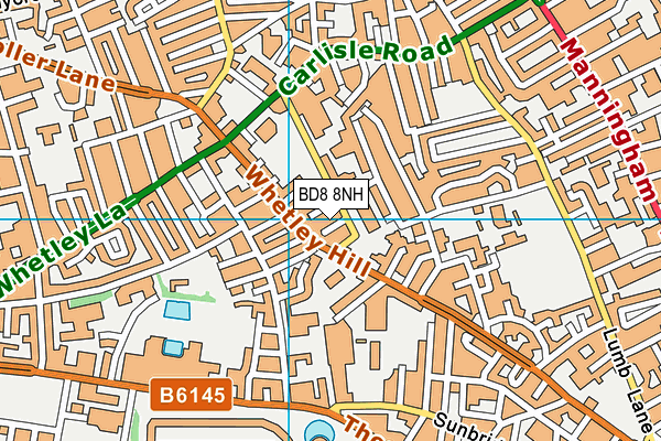 BD8 8NH map - OS VectorMap District (Ordnance Survey)