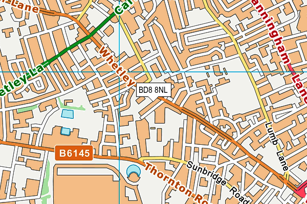 BD8 8NL map - OS VectorMap District (Ordnance Survey)