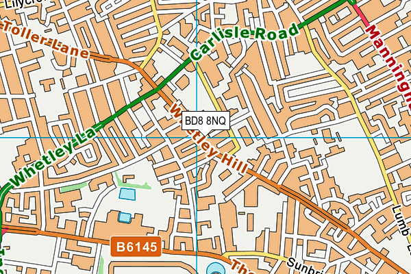 BD8 8NQ map - OS VectorMap District (Ordnance Survey)