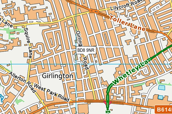 Girlington Primary School map (BD8 9NR) - OS VectorMap District (Ordnance Survey)