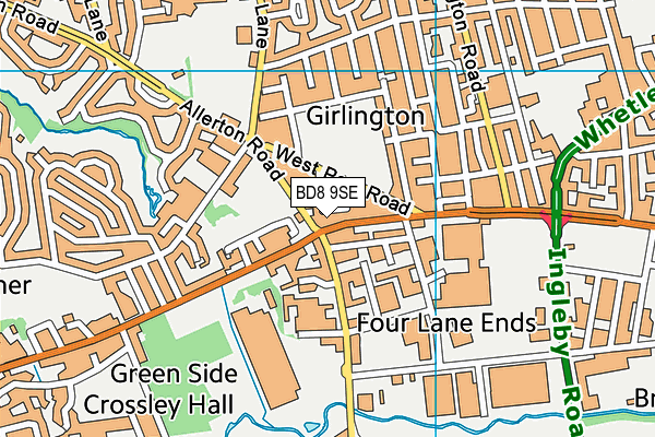 BD8 9SE map - OS VectorMap District (Ordnance Survey)