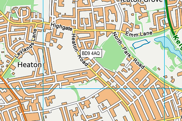 BD9 4AQ map - OS VectorMap District (Ordnance Survey)