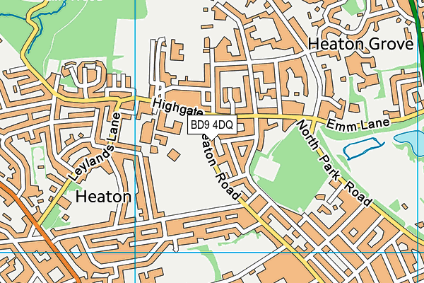 BD9 4DQ map - OS VectorMap District (Ordnance Survey)