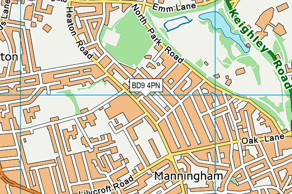 BD9 4PN map - OS VectorMap District (Ordnance Survey)