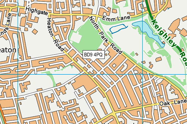 BD9 4PQ map - OS VectorMap District (Ordnance Survey)
