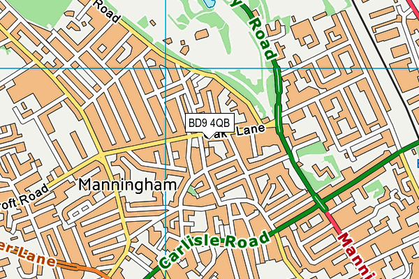 Map of JUNGLE GRILL MANNINGHAM LTD at district scale