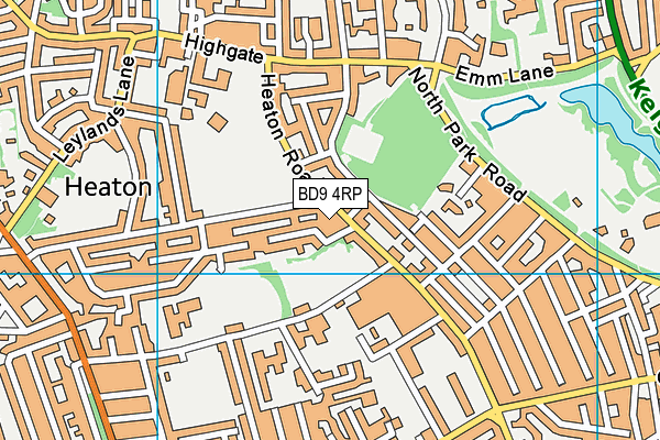 BD9 4RP map - OS VectorMap District (Ordnance Survey)