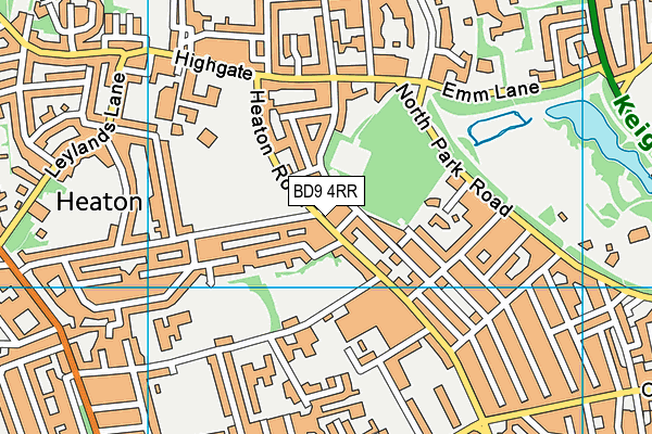 BD9 4RR map - OS VectorMap District (Ordnance Survey)