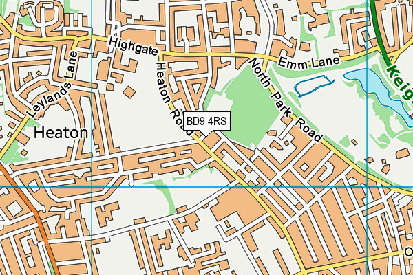 BD9 4RS map - OS VectorMap District (Ordnance Survey)