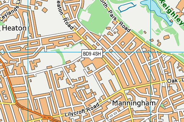 BD9 4SH map - OS VectorMap District (Ordnance Survey)