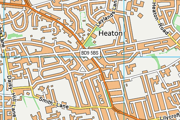 BD9 5BS map - OS VectorMap District (Ordnance Survey)