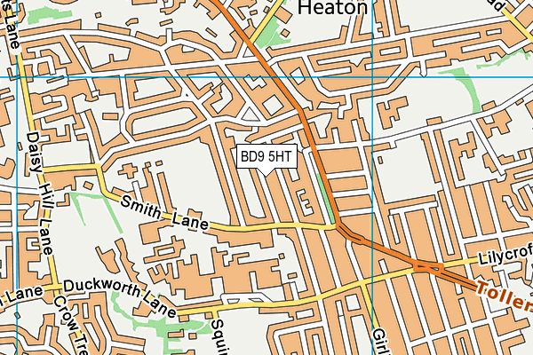 BD9 5HT map - OS VectorMap District (Ordnance Survey)